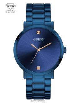 GUESS άνδρες αναλογικό ρολόι με διαμάντια μπλε αξεσουάρ J46DJ3602