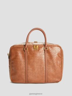 GUESS άνδρες βραδινή τσάντα εργασίας καφέ αξεσουάρ J46DJ3099