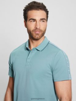 GUESS άνδρες πουκάμισο πόλο σε ταινία του Πολ Πικέ τίμιο μπλε ενδύματα J46DJ4044