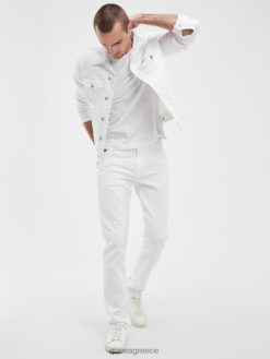 GUESS άνδρες τζιν οικολογικό κωνικό οπτικό λευκό ενδύματα J46DJ3954