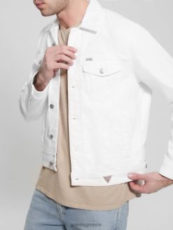 GUESS άνδρες eco dillon μπουφάν οπτικό λευκό ενδύματα J46DJ3955