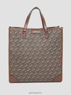 GUESS άνδρες ederlo tote bag μαύρο φλοράλ στάμπα αξεσουάρ J46DJ3183