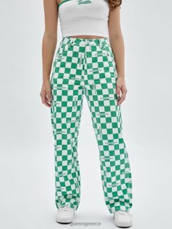 GUESS για άνδρες και γυναίκες αυθεντικά καρό τζιν ξυλουργού matcha green multi ενδύματα J46DJ197