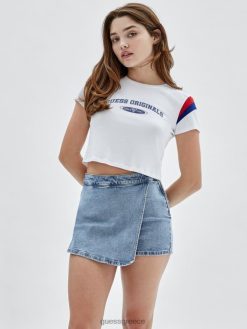 GUESS για άνδρες και γυναίκες αυθεντικό μωρό μπλουζάκι καθαρό λευκό ενδύματα J46DJ1310