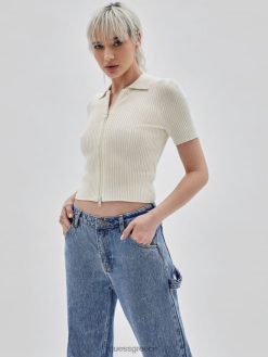 GUESS για άνδρες και γυναίκες αυθεντικό οικολογικό πουλόβερ με φερμουάρ αμμώδης ακτή ενδύματα J46DJ1366