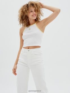 GUESS για άνδρες και γυναίκες γνήσια δεξαμενή κουδουνίσματος καθαρό λευκό ενδύματα J46DJ1493