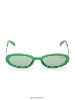 GUESS για άνδρες και γυναίκες γνήσια οβάλ γυαλιά ηλίου πράσινος αξεσουάρ J46DJ3747