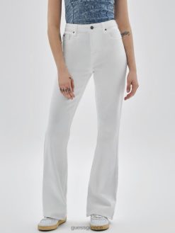 GUESS για άνδρες και γυναίκες γνήσιο κιτ bootcut τζιν πάει παλαιωμένο λευκό πλύσιμο ενδύματα J46DJ171