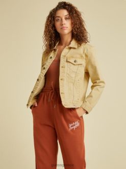 GUESS για άνδρες και γυναίκες πρωτότυπο βαμμένο τζιν μπουφάν πηγαίνετε vintage μαυρίσματος πλύσιμο ενδύματα J46DJ1850