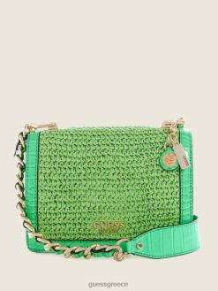 GUESS γυναίκες abey άχυρο χιαστί βαφή γκρι-νήματος σακούλες J46DJ2982