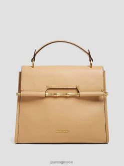 GUESS γυναίκες alia μεσαίο δερμάτινο χιαστί σαμπάνια σακούλες J46DJ2771