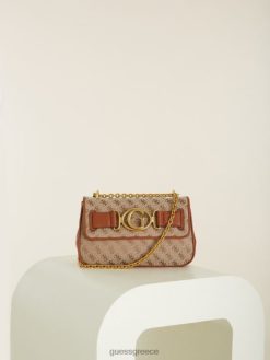 GUESS γυναίκες avian convertible crossbody latte/κονιάκ σακούλες J46DJ2981
