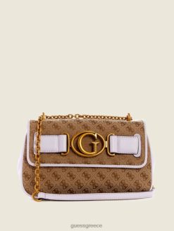 GUESS γυναίκες avian convertible crossbody latte/λιλά σακούλες J46DJ2991