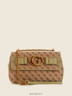 GUESS γυναίκες avian convertible crossbody latte/celadon σακούλες J46DJ2957