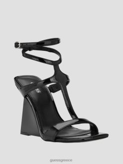 GUESS γυναίκες bacio t-strap wedge τακούνια μαύρος είδη υπόδησης J46DJ3405