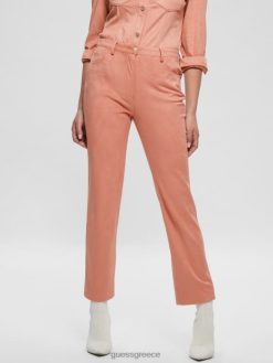 GUESS γυναίκες ίσιο παντελόνι kelly σατέν τριαντάφυλλο ενδύματα J46DJ2227