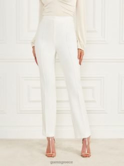 GUESS γυναίκες ίσιο παντελόνι logan χλωμό μαργαριτάρι ενδύματα J46DJ2110