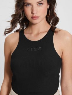 GUESS γυναίκες αμάνικο φορμάκι eco guendalina μαύρος ενδύματα J46DJ1233