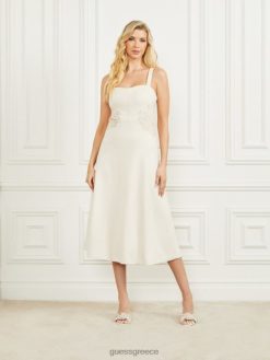 GUESS γυναίκες αμάνικο φόρεμα lorraine κόκκαλο από ελεφαντόδοντο ενδύματα J46DJ437