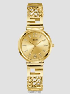 GUESS γυναίκες αναλογικό ρολόι μεικτής αλυσίδας χρυσός αξεσουάρ J46DJ3643