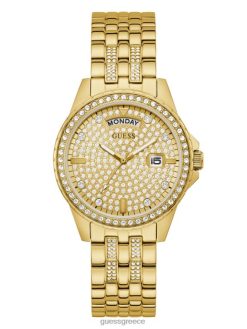 GUESS γυναίκες Αναλογικό ρολόι στρας χρυσός αξεσουάρ J46DJ3617