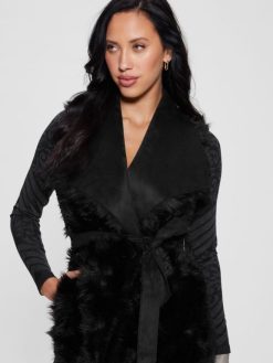 GUESS γυναίκες αναστρέψιμο γιλέκο nami μαύρος ενδύματα J46DJ1875