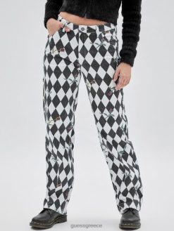 GUESS γυναίκες αυθεντικά διαμαντένια ξυλουργικά τζιν jet black multi ενδύματα J46DJ147