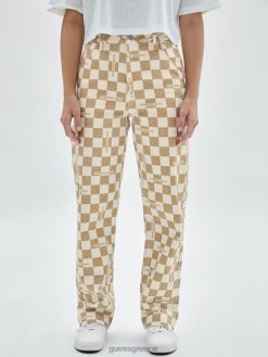 GUESS γυναίκες αυθεντικά καρό τζιν ξυλουργού απαλό μπεζ γυμνό ενδύματα J46DJ227