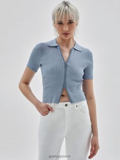 GUESS γυναίκες αυθεντικό οικολογικό πουλόβερ με φερμουάρ ουράνιο σούρουπο ενδύματα J46DJ1365