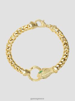 GUESS γυναίκες Βραχιόλι φίδι 14 καρατίων επίχρυσο πράσινο χρυσό αξεσουάρ J46DJ3912