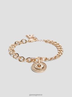 GUESS γυναίκες βραχιόλι pave δίσκου χρυσός αξεσουάρ J46DJ3908