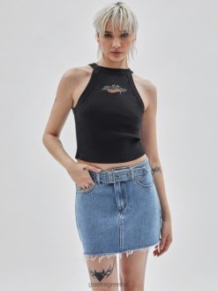 GUESS γυναίκες γνήσια x δεξαμενή με λογότυπο ζεστών τροχών μαύρος ενδύματα J46DJ1340