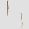 GUESS γυναίκες γραμμικά pull-through σκουλαρίκια χρυσός αξεσουάρ J46DJ3853