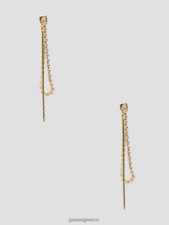 GUESS γυναίκες γραμμικά pull-through σκουλαρίκια χρυσός αξεσουάρ J46DJ3853