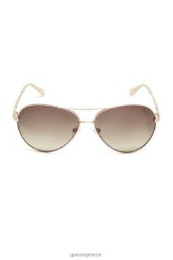 GUESS γυναίκες γυαλιά ηλίου catherine rhinestone aviator ροζ χρυσός αξεσουάρ J46DJ3711