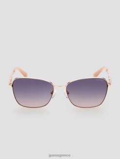 GUESS γυναίκες Γυαλιά ηλίου σε μεταλλικό χρώμα πεταλούδας γυαλιστερό ροζ χρυσό/ντεγκραντέ αξεσουάρ J46DJ3663