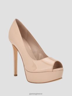 GUESS γυναίκες γόβες στιλέτο cacei peep-toe ελαφρύ φυσικό 110 είδη υπόδησης J46DJ3412