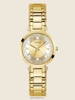 GUESS γυναίκες διαφανές αναλογικό ρολόι χρυσός αξεσουάρ J46DJ3632