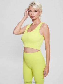 GUESS γυναίκες ενεργό σουτιέν με ραβδώσεις χωρίς ραφή δάγκωμα οξέος ενδύματα J46DJ1490