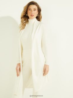 GUESS γυναίκες ζακέτα καμίλ ανοιχτή μπροστά λευκή κρέμα ενδύματα J46DJ970