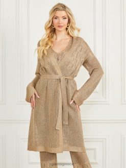 GUESS γυναίκες ζακέτα με μακριά πουλόβερ whitney αγγλικό κέικ multi ενδύματα J46DJ1807