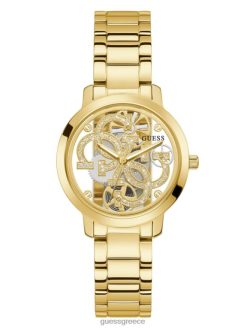 GUESS γυναίκες καθαρό αναλογικό ρολόι quattro g χρυσός αξεσουάρ J46DJ3616