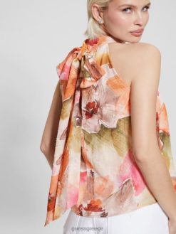 GUESS γυναίκες καπίστρι εμπριμέ katia στάμπα της ακουαρέλας ενδύματα J46DJ952