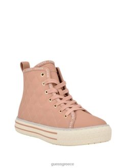 GUESS γυναίκες καπιτονέ ψηλά πάνινα παπούτσια βυρσοδέψω είδη υπόδησης J46DJ3365