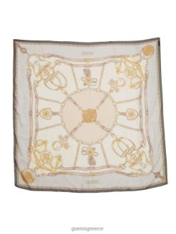 GUESS γυναίκες κασκόλ διάφανο κασκόλ μαύρο φλοράλ στάμπα αξεσουάρ J46DJ3797