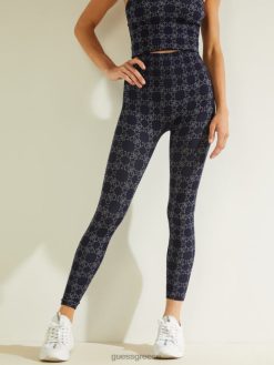 GUESS γυναίκες κολάν με εμπριμέ logo della 4g ζακάρ θαλάσσιο ναυτικό ενδύματα J46DJ2373