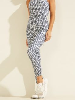 GUESS γυναίκες κολάν με στάμπα με λογότυπο caitlin logomania gj sea navy com ενδύματα J46DJ2406