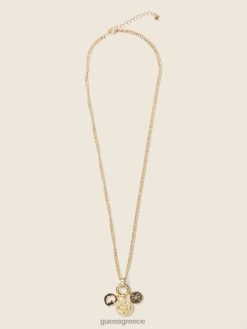 GUESS γυναίκες κολιέ με λογότυπο χρυσός αξεσουάρ J46DJ3913
