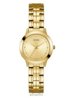 GUESS γυναίκες λεπτό κλασικό ρολόι χρυσός αξεσουάρ J46DJ3574