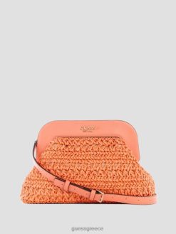 GUESS γυναίκες λιγουρία βελονάκι από άχυρο σκελετό συμπλέκτη κοράλλι σακούλες J46DJ2966